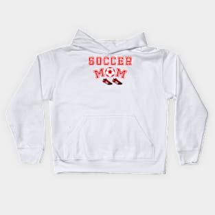 Soccer Mom Red Kids Hoodie